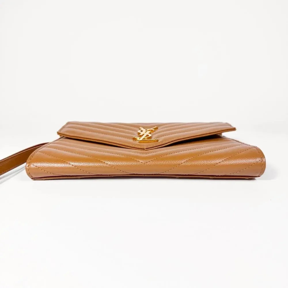 Saint Laurent Grain De Poudre Cassandre Flap Pouch